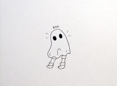 Realistic Ghost Doodle Pencil Drawing