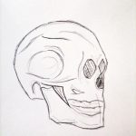 Realistic Pencil Skull Drawing