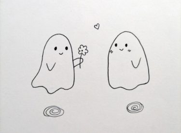 Realistic Ghost Doodle Pencil Drawing