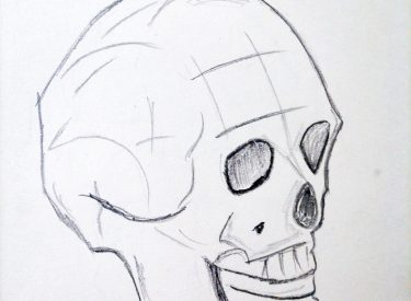 Realistic Pencil Skull Drawing